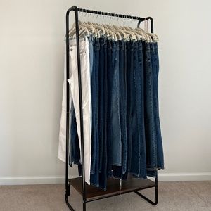 Gap True Skinny Jeans Medium Indigo Frayed Bottom Size 28 R